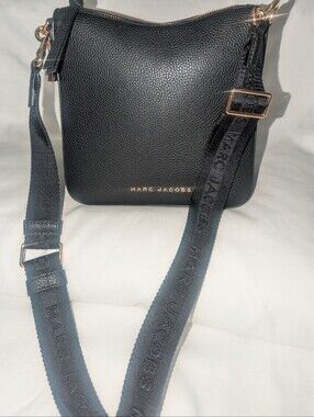 Marc Jacobs Drifter Swing Black Pebbled Leather Crossbody Bag
